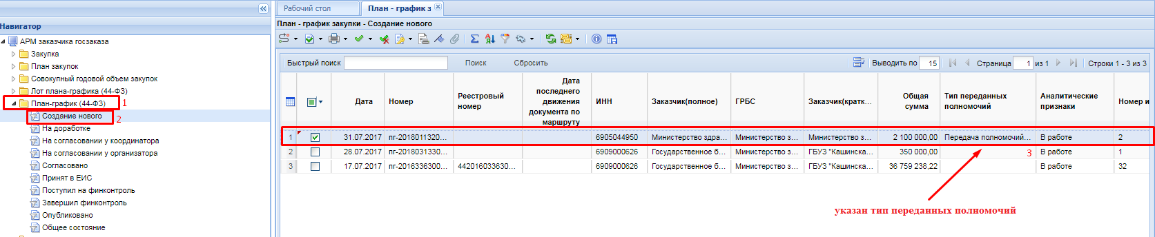 Созданный План-график